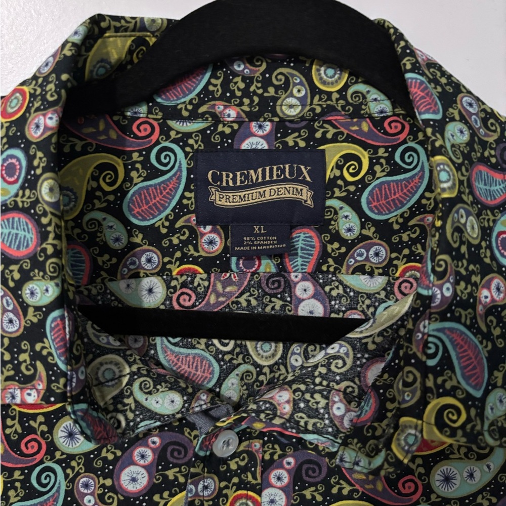Daniel Cremieux Men's Paisley Shirt - Black and Multicolor